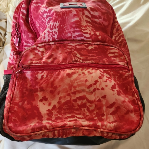Under Armour Red Patterned Backpack - Picture 3 of 6